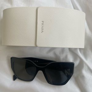 Like-new Prada 50mm small rectangular sunglasses black.